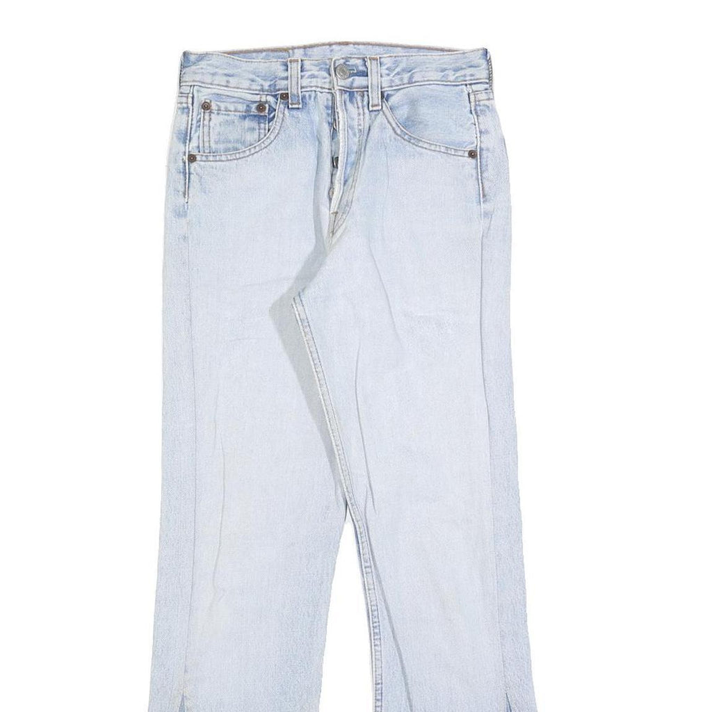 LEVI'S 501 Womens Jeans Blue Regular Flared Denim Light W27 L28 High Waist