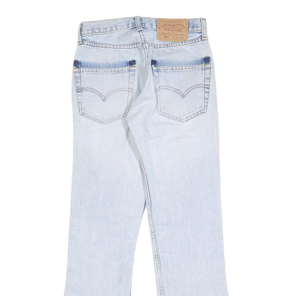 LEVI'S 501 Womens Jeans Blue Regular Flared Denim Light W27 L28 High Waist