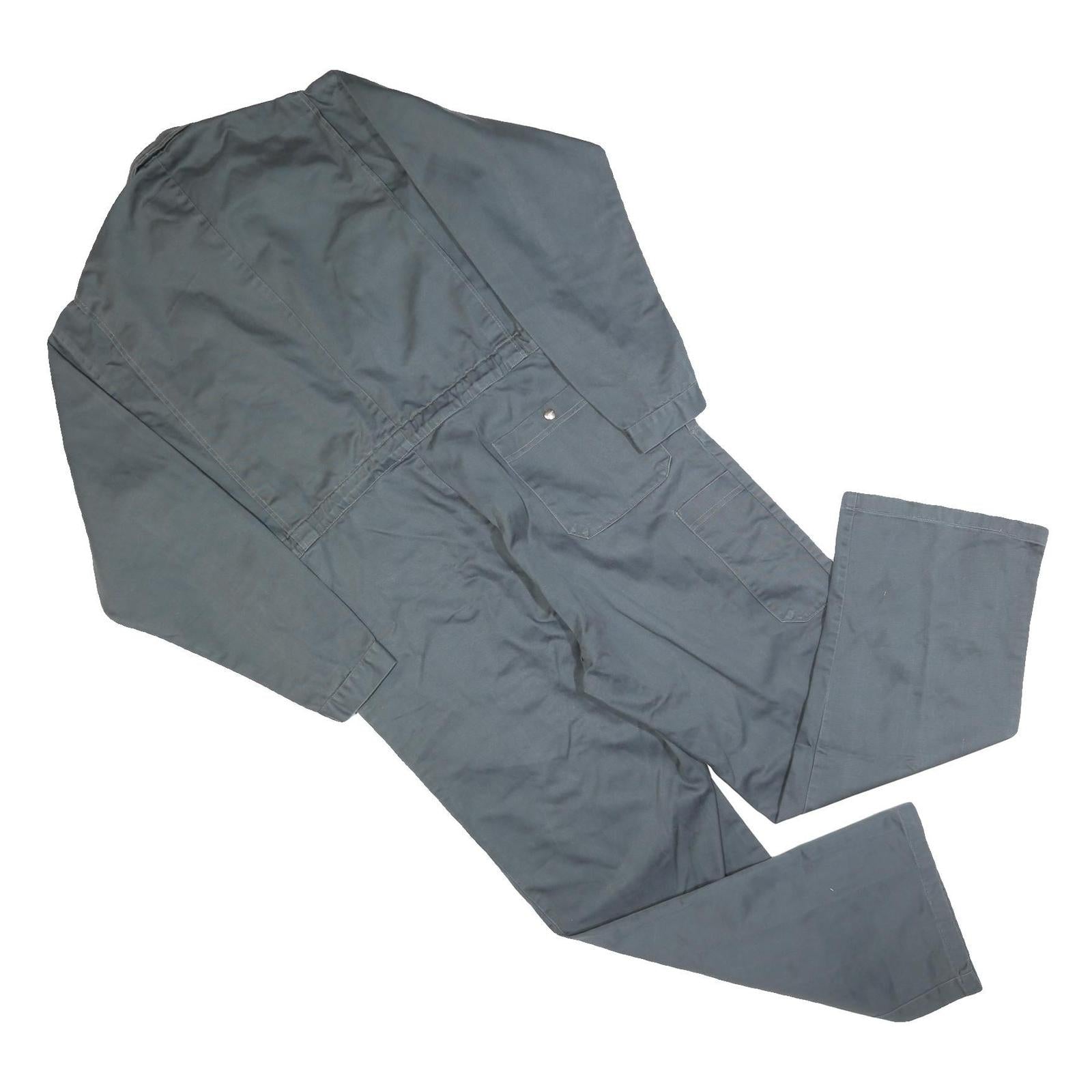 LUTTEURS Mens Grey Cotton Dungarees Regular Fit Workwear L W40 L30 Sturdy