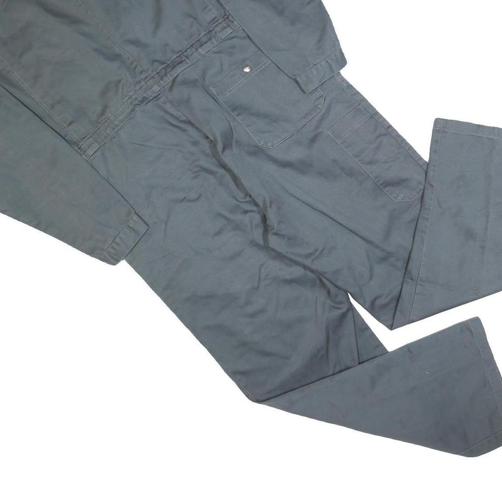 LUTTEURS Mens Grey Cotton Dungarees Regular Fit Workwear L W40 L30 Sturdy