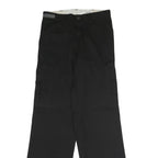 DICKIES Mens Black Regular Fit Straight Leg Trousers W30 L32 Workwear Zip