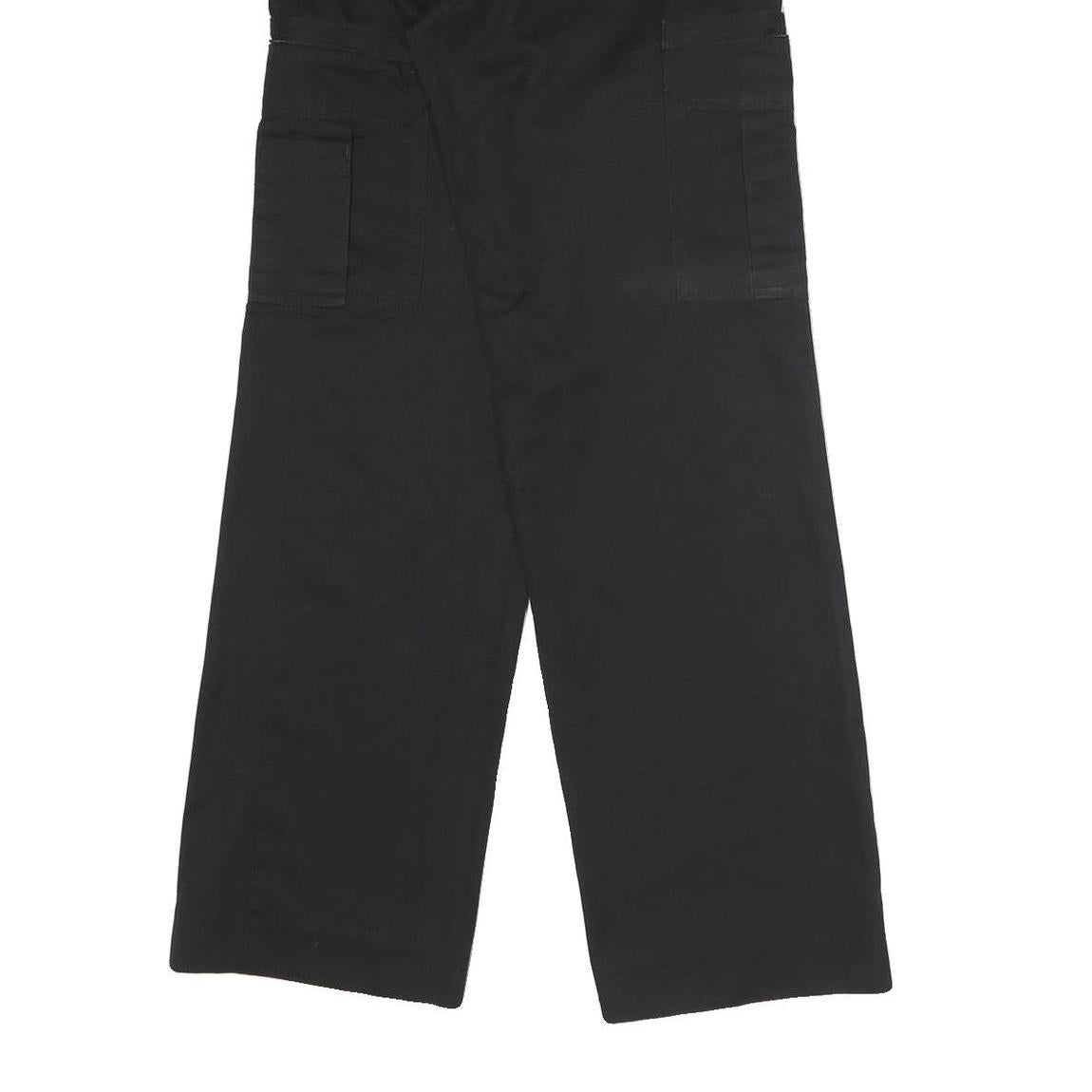 DICKIES Mens Black Regular Fit Straight Leg Trousers W30 L32 Workwear Zip