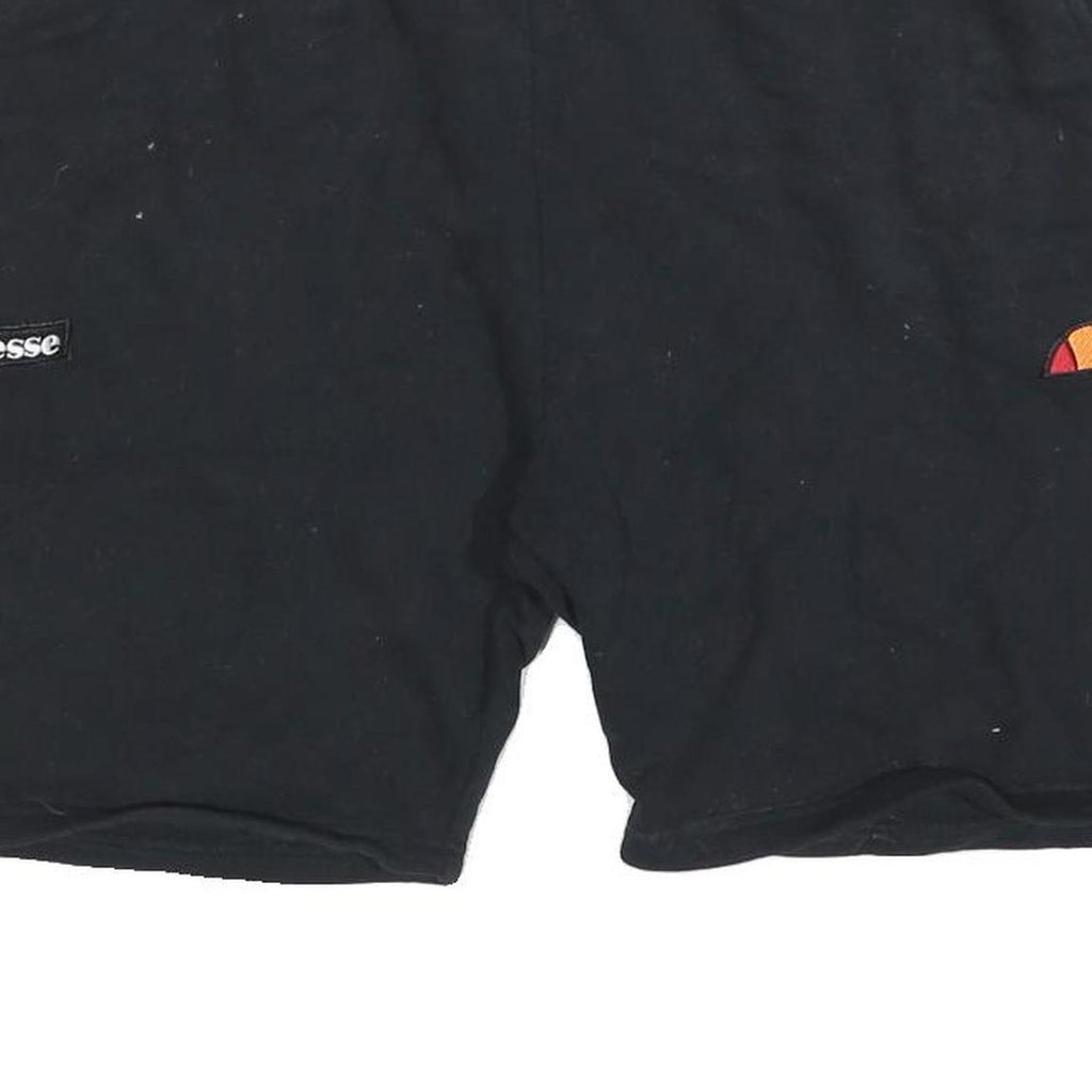 ELLESSE Mens Shorts Black Casual Cotton Blend 2XL W36 Drawstring Pockets