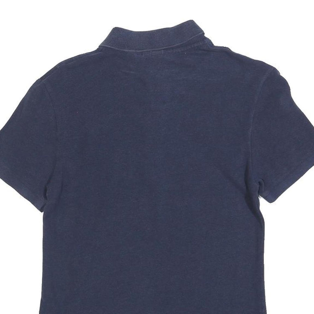 LACOSTE Mens Navy Blue Cotton Blend Short Sleeve Polo Shirt S Classic Fit