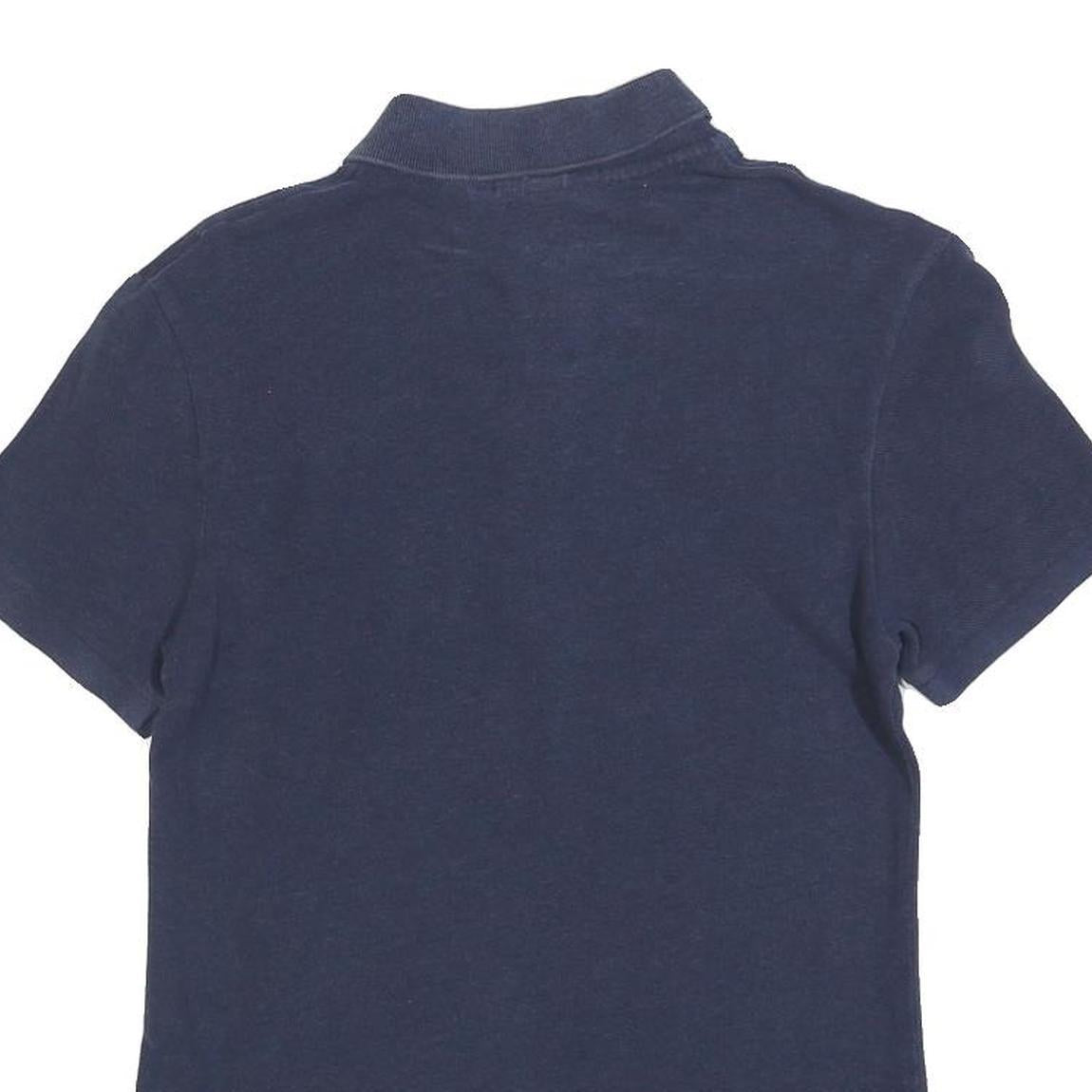 LACOSTE Mens Navy Blue Cotton Blend Short Sleeve Polo Shirt S Classic Fit