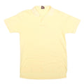 CROSS CREEK Mens Yellow Polo Shirt Short Sleeve Plain M Cotton Blend Casual