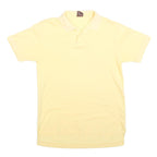 CROSS CREEK Mens Yellow Polo Shirt Short Sleeve Plain M Cotton Blend Casual