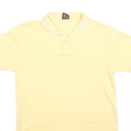 CROSS CREEK Mens Yellow Polo Shirt Short Sleeve Plain M Cotton Blend Casual