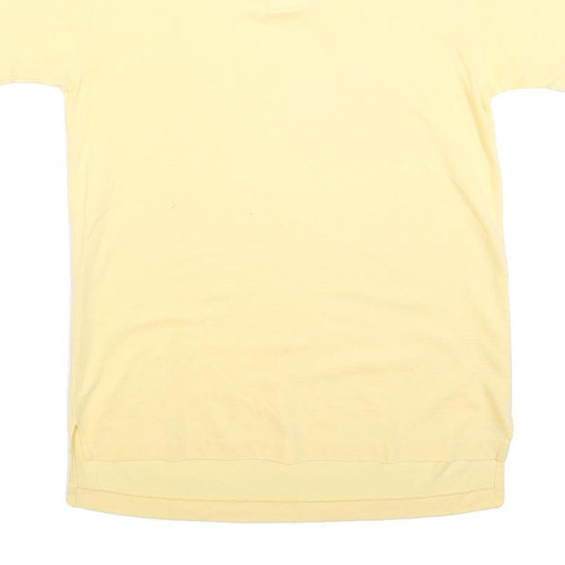 CROSS CREEK Mens Yellow Polo Shirt Short Sleeve Plain M Cotton Blend Casual