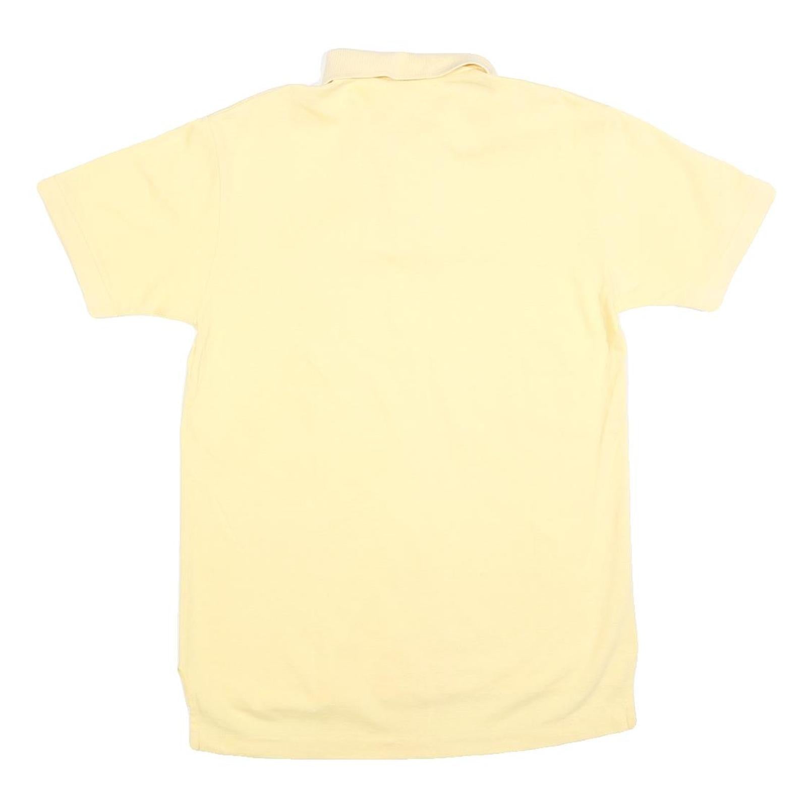 CROSS CREEK Mens Yellow Polo Shirt Short Sleeve Plain M Cotton Blend Casual