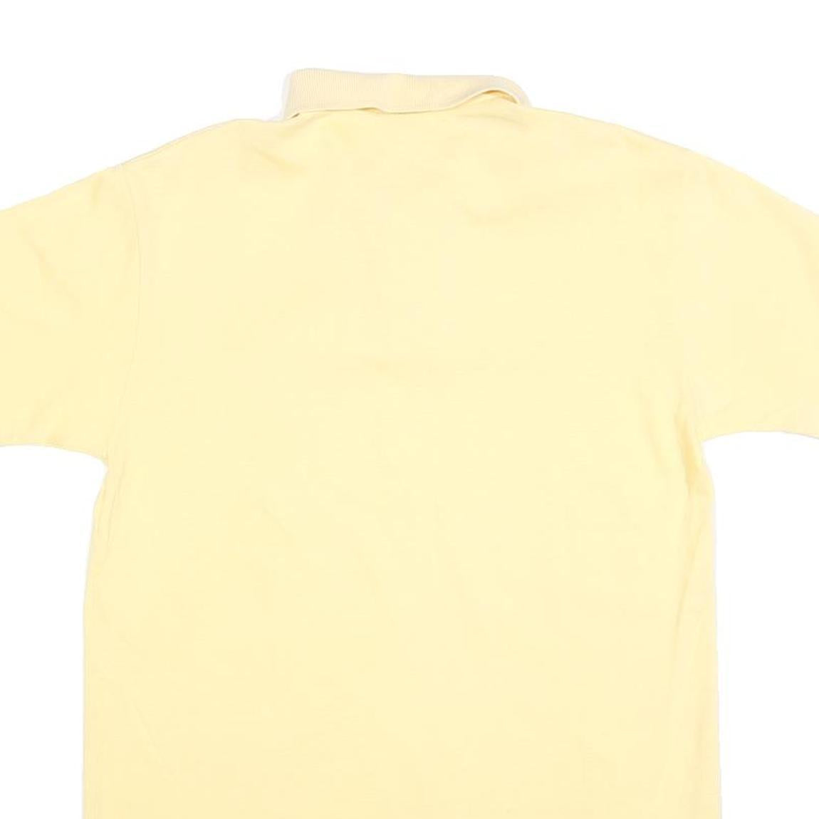 CROSS CREEK Mens Yellow Polo Shirt Short Sleeve Plain M Cotton Blend Casual