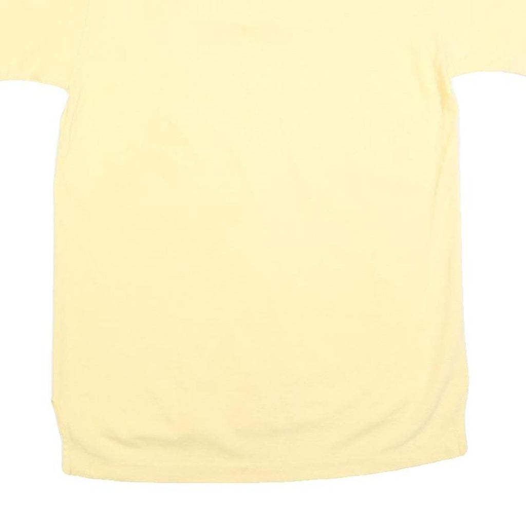 CROSS CREEK Mens Yellow Polo Shirt Short Sleeve Plain M Cotton Blend Casual