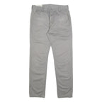 LEVI'S Mens Cotton Grey Slim Straight Trousers W31 L32 Casual Zip