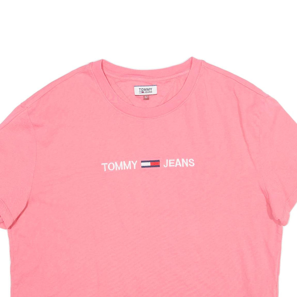 TOMMY JEANS Cropped Mens T-Shirt Pink L