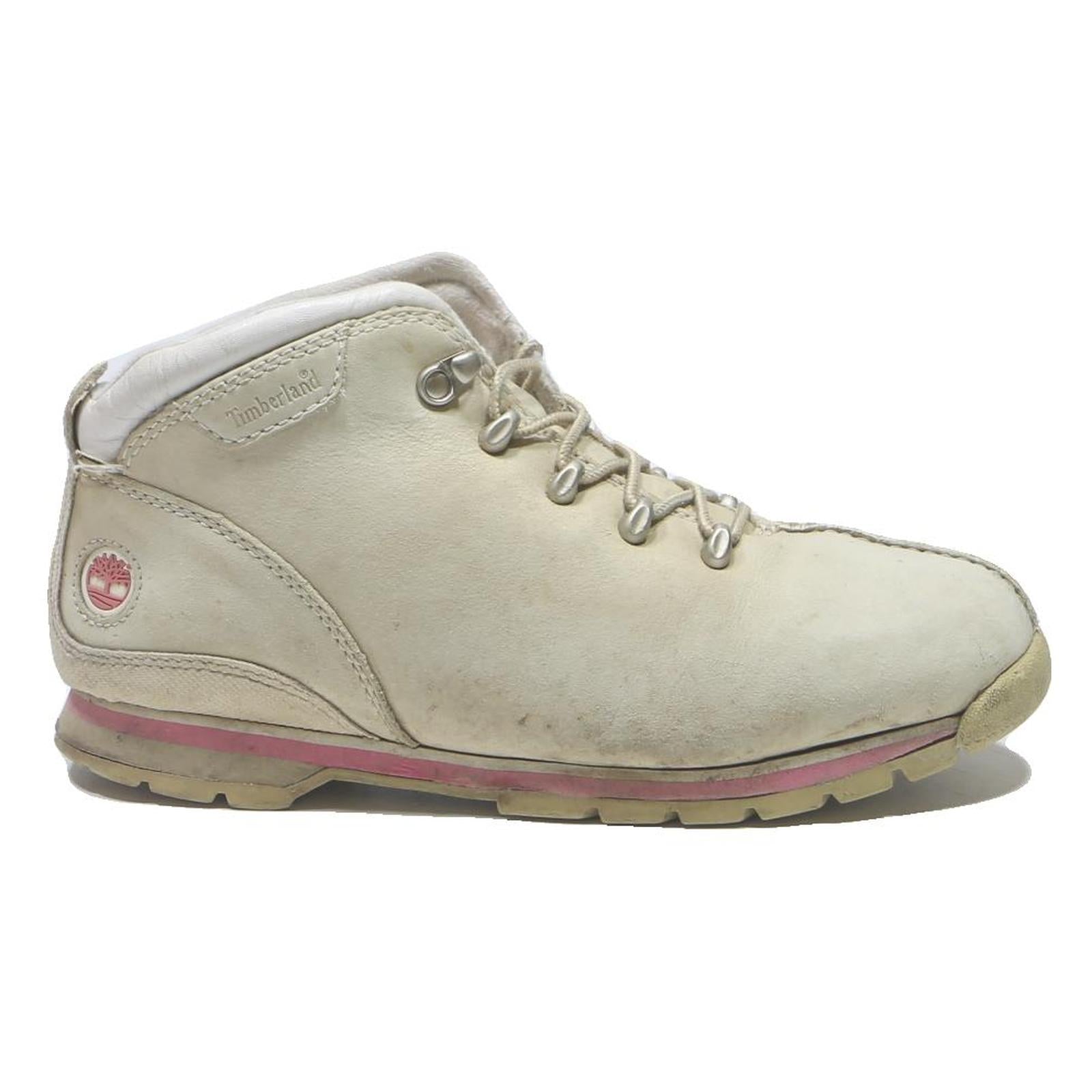 TIMBERLAND Womens Ankle Boots White Synthetic UK 5 Lightweight Casual