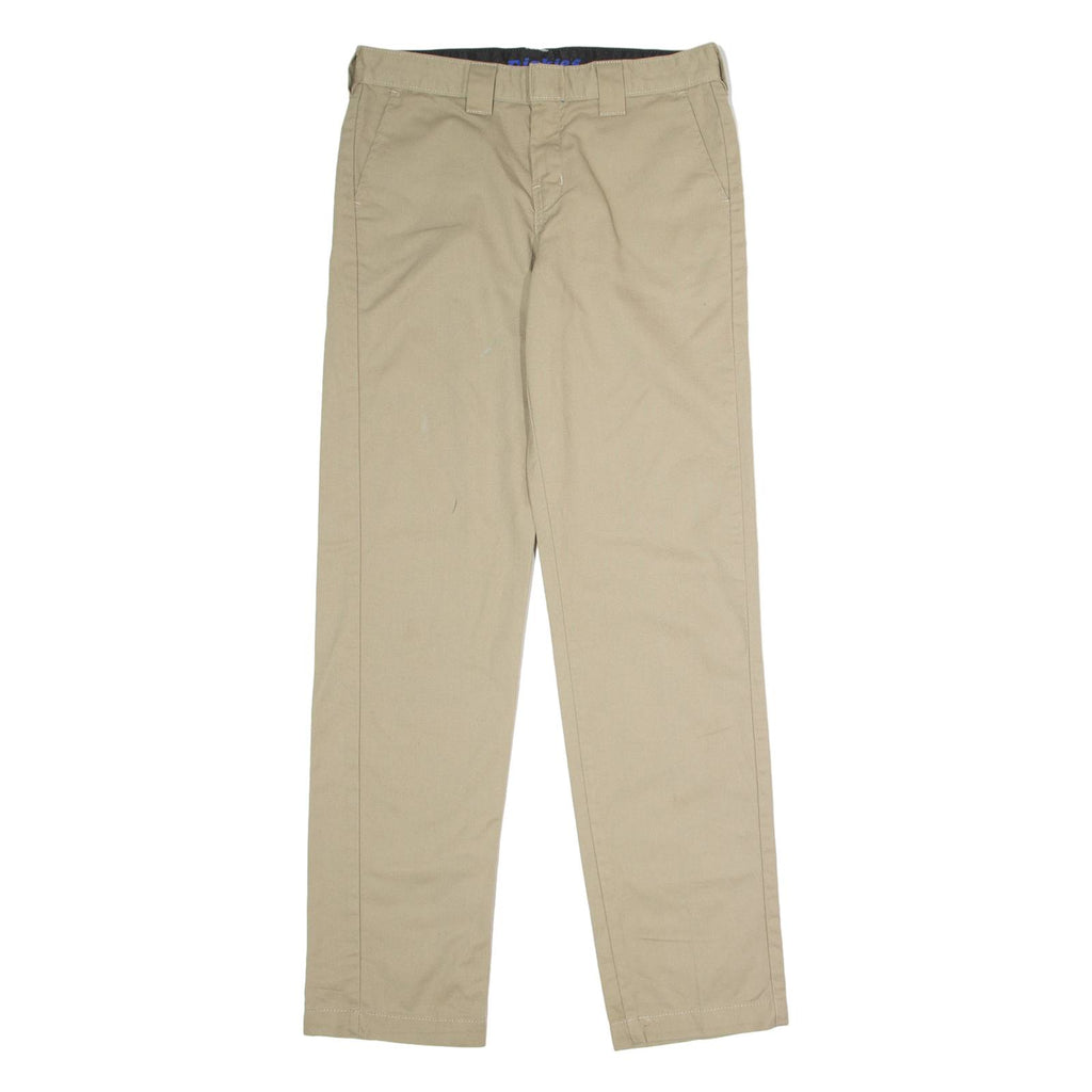 DICKIES Flex Workwear Mens Twill Trousers Beige Slim Tapered W30 L30
