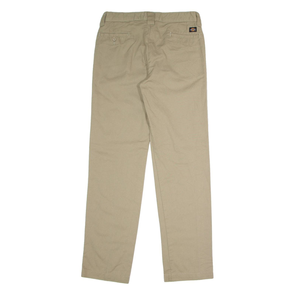 DICKIES Flex Workwear Mens Twill Trousers Beige Slim Tapered W30 L30
