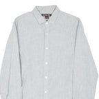 MICHAEL KORS Slim Fit Mens Plain Shirt Grey Long Sleeve S