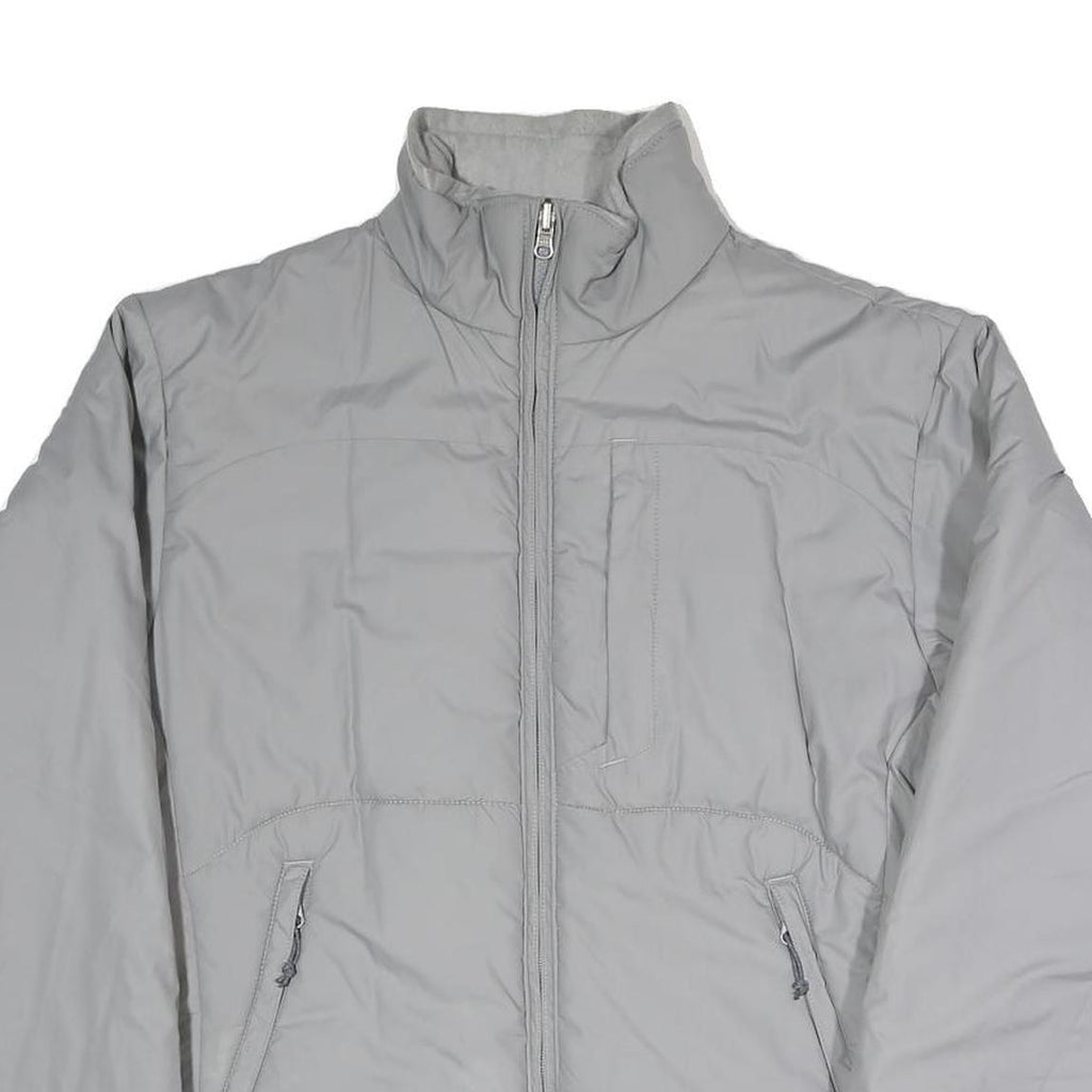 COLUMBIA Mens Grey Jacket M Polyester Blend Plain Zip Outdoor Warm Lightweight