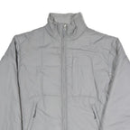 COLUMBIA Mens Grey Jacket M Polyester Blend Plain Zip Outdoor Warm Lightweight