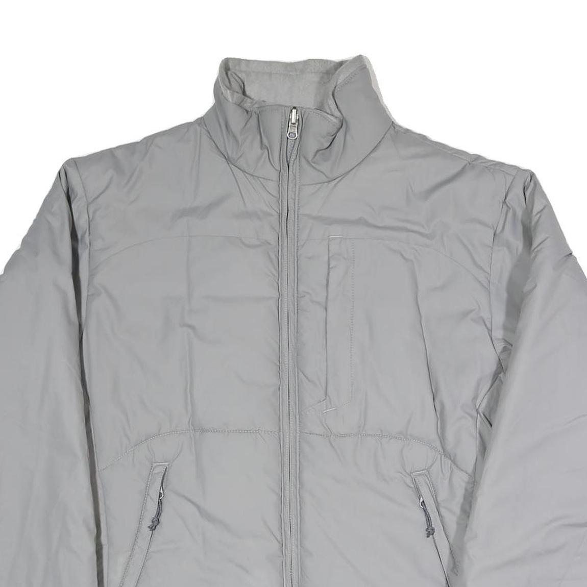 COLUMBIA Mens Grey Jacket M Polyester Blend Plain Zip Outdoor Warm Lightweight