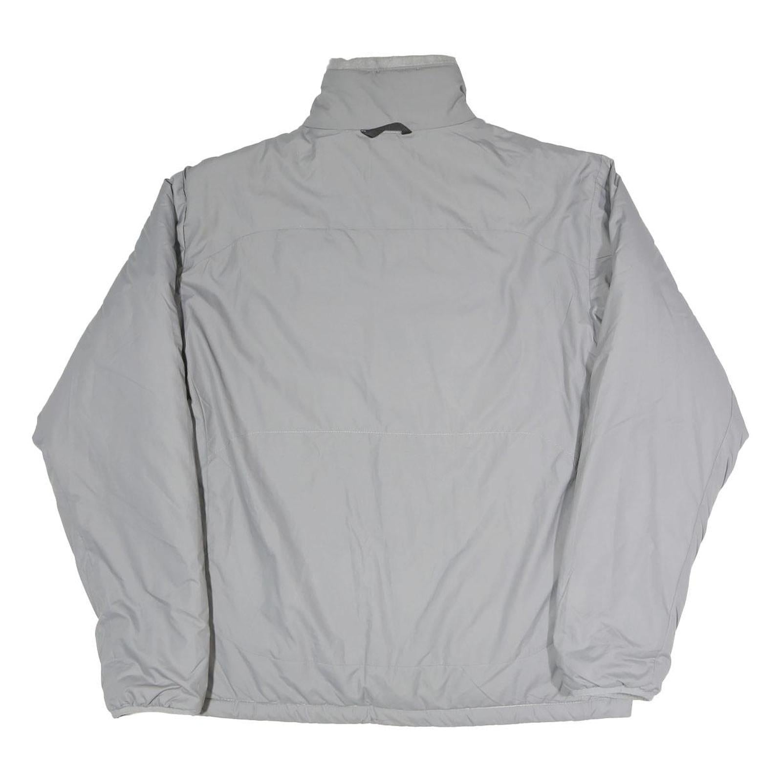 COLUMBIA Mens Grey Jacket M Polyester Blend Plain Zip Outdoor Warm Lightweight