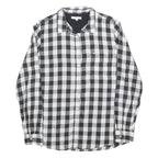 LEE Womens Black & White Check Shirt M Button-Up Casual Cotton Blend