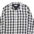 LEE Womens Black & White Check Shirt M Button-Up Casual Cotton Blend