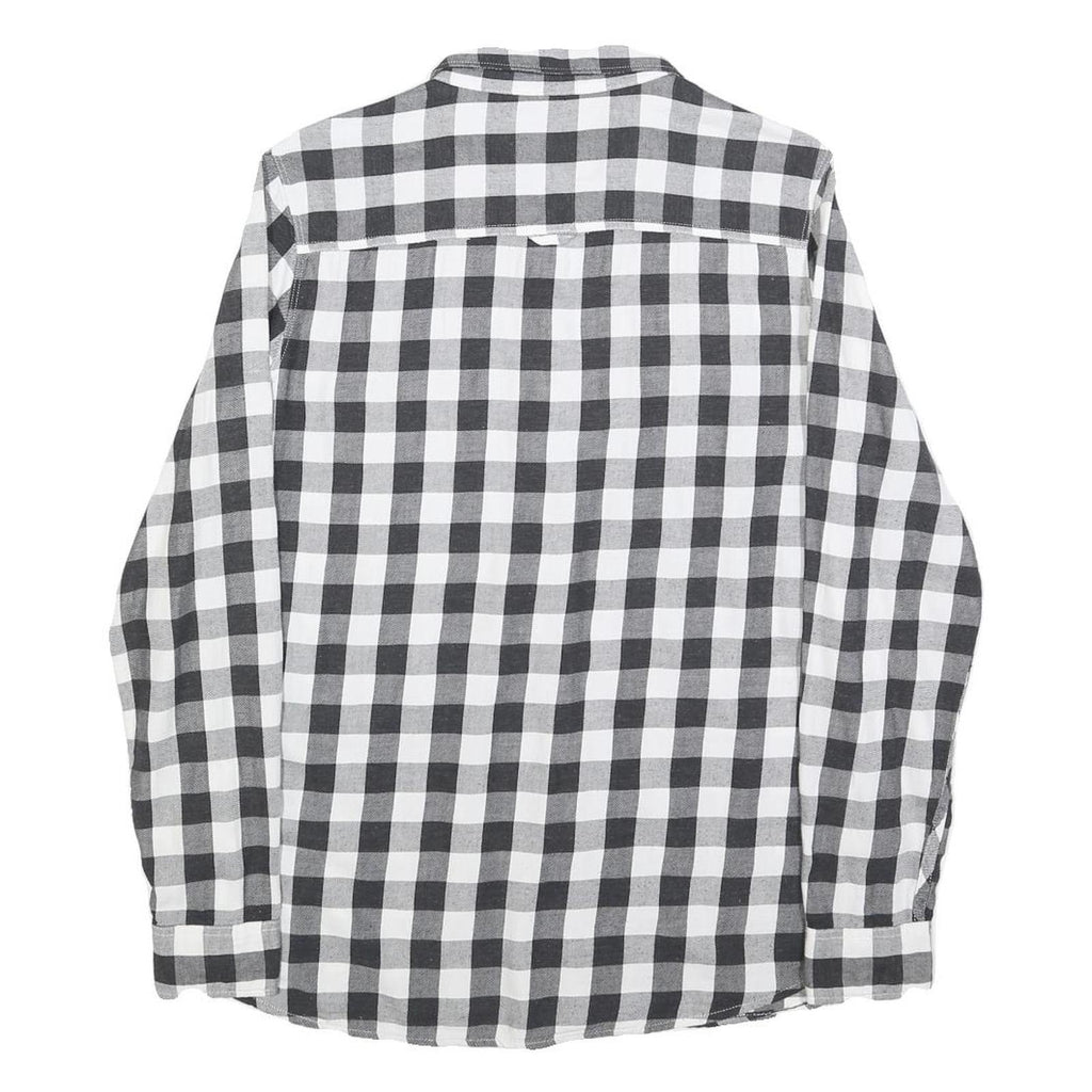 LEE Womens Black & White Check Shirt M Button-Up Casual Cotton Blend