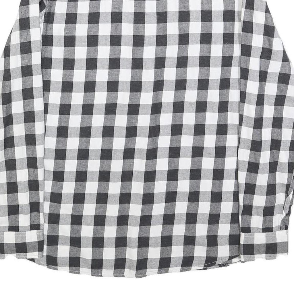 LEE Womens Black & White Check Shirt M Button-Up Casual Cotton Blend