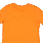 NIKE Womens Orange Cotton Blend T-Shirt L Short Sleeve Crew Neck Sport Style