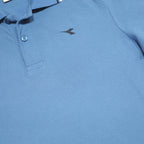 DIADORA Mens Blue Polo Shirt XS Cotton Short Sleeve Classic Fit Tipped Collar