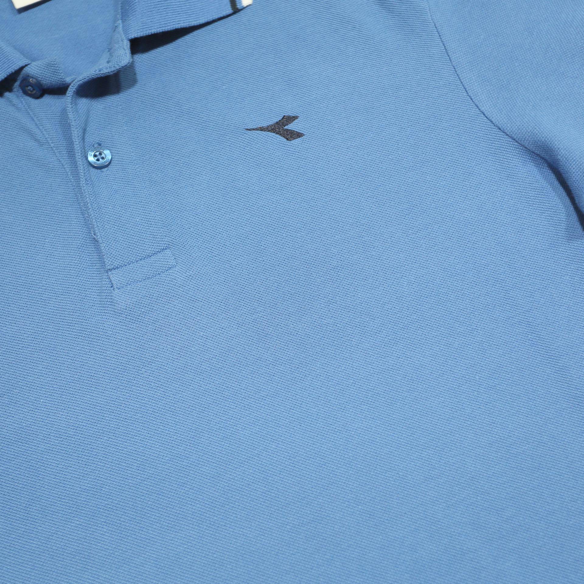 DIADORA Mens Blue Polo Shirt XS Cotton Short Sleeve Classic Fit Tipped Collar