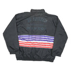 ADIDAS Mens Black Blue & Red Zip Jacket L Polyester Blend Sportswear