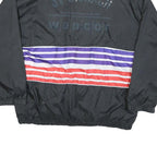 ADIDAS Mens Black Blue & Red Zip Jacket L Polyester Blend Sportswear