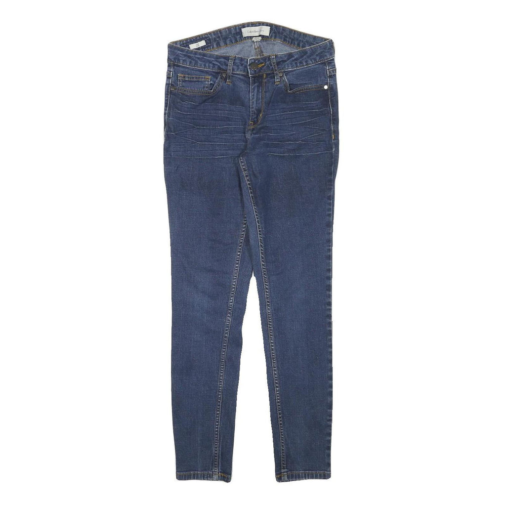 CALVIN KLEIN JEANS Womens Slim Blue Denim Slim Jeans W26 L28 Stretch Zip