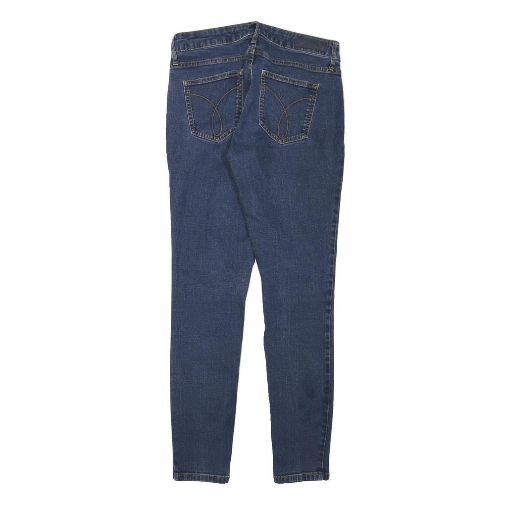CALVIN KLEIN JEANS Womens Slim Blue Denim Slim Jeans W26 L28 Stretch Zip