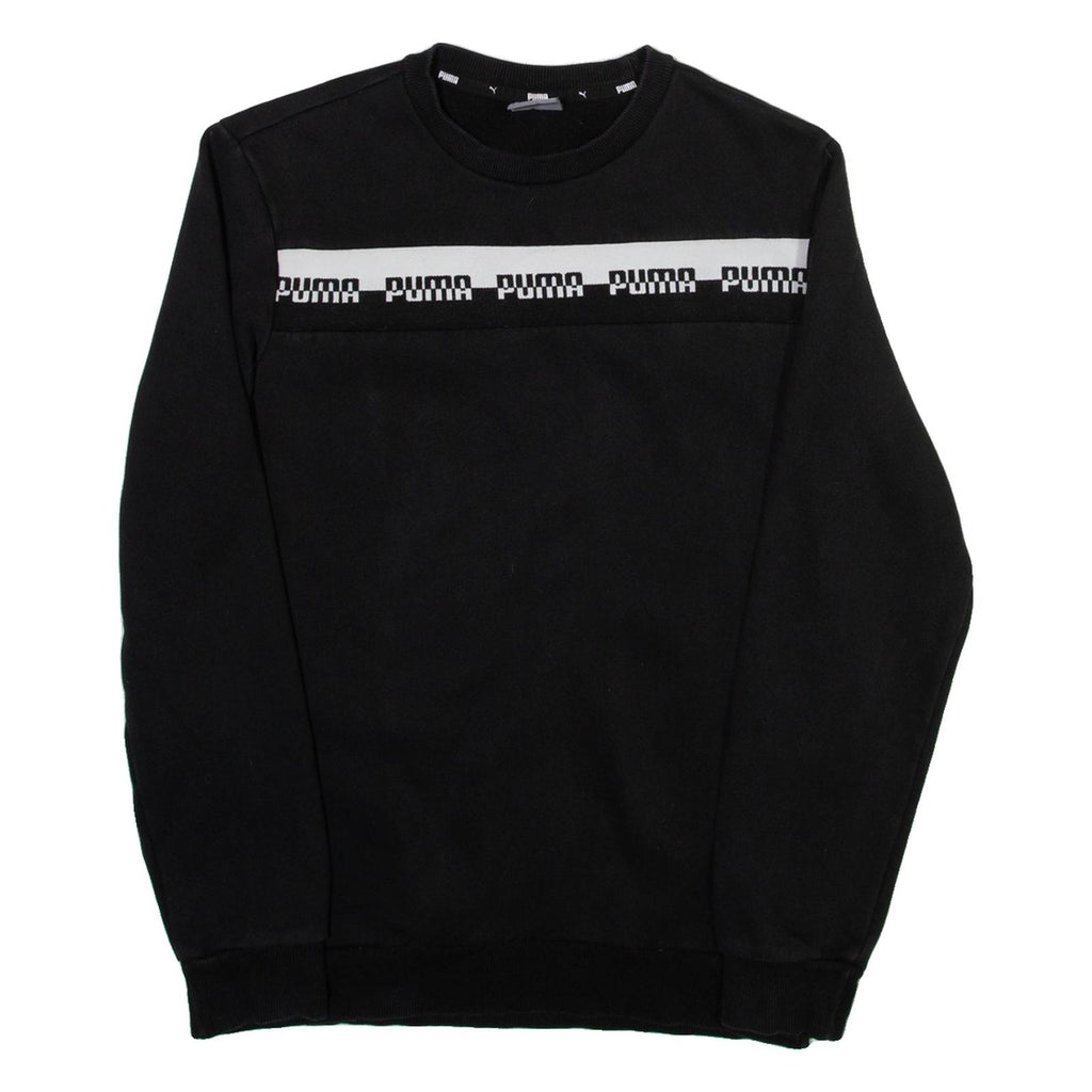 PUMA Mens Sweatshirt Black Crew Neck S