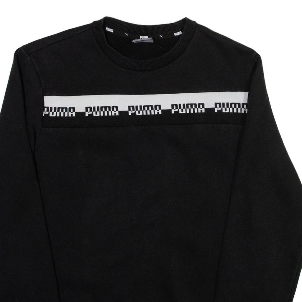PUMA Mens Sweatshirt Black Crew Neck S
