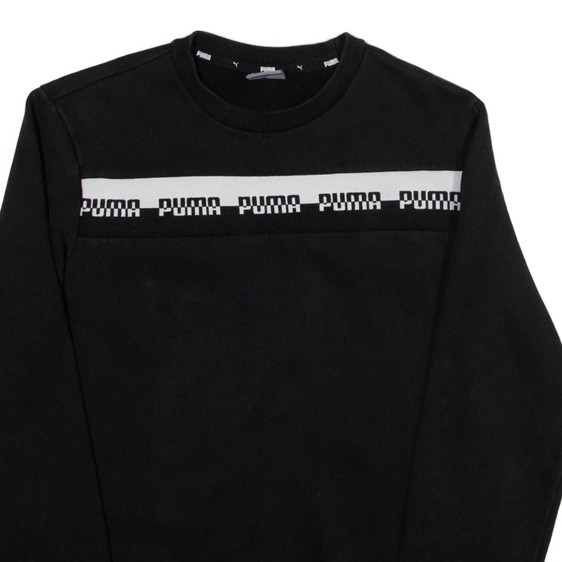 PUMA Mens Sweatshirt Black Crew Neck S