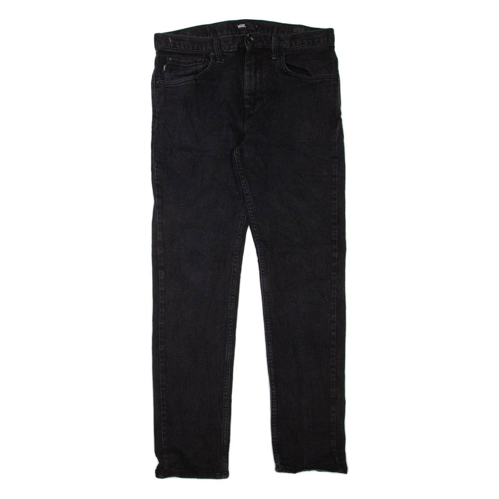 VANS Womens Jeans Black Regular Skinny W30 L30