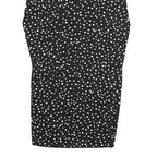 DKNY Womens Black & White Polka Dot Day Dress Polyester Blend Long Sleeve Knee