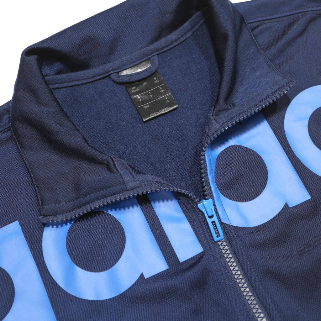 ADIDAS Mens Blue & Navy Casual Zip Jacket L Polyester Sportswear