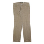 IMERPIAL Mens Cotton Blend Beige Regular Fit Straight Leg Trousers W36 L36