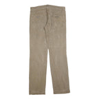 IMERPIAL Mens Cotton Blend Beige Regular Fit Straight Leg Trousers W36 L36