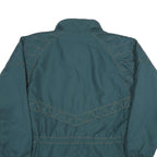 SYSTEM Womens Green Zip Jacket UK 20 Nylon Plain Winter Outdoor Casual