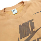 NIKE Mens Beige Pullover M Logo Print Cotton Blend Crew Neck Sweatshirt