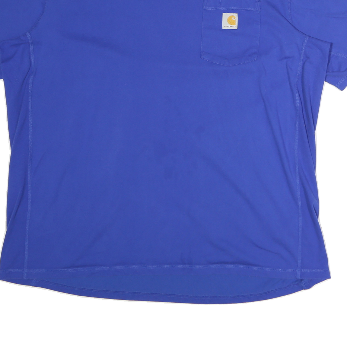 CARHARTT Mens Blue Graphic T-Shirt 2XL Short Sleeve Crew Neck Cotton Pocket