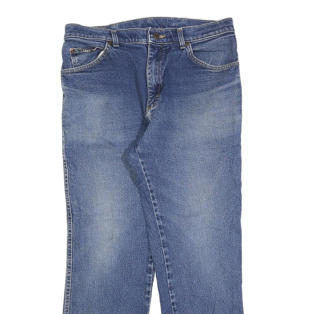 LEE Mens Jeans Blue Regular Straight Denim Medium W34 L27 Classic Cotton Blend