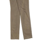 Womens Slim Fit Cotton Blend Khaki Trousers W30 L32 Casual Zip Pockets